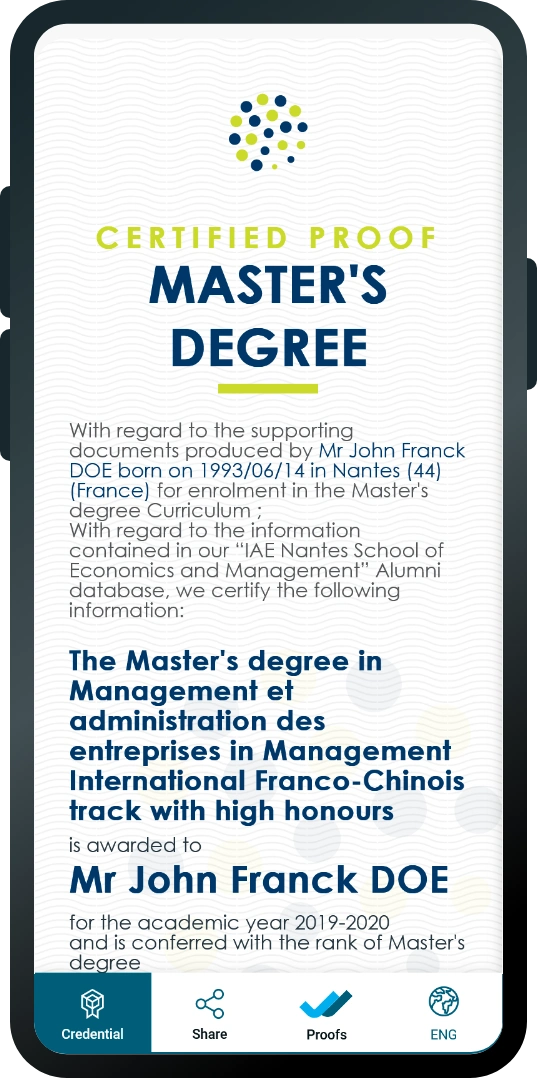 IAE Nantes Credential Mobile