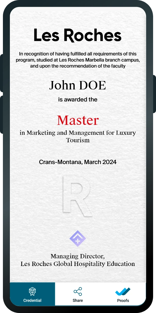 Les Roches Credential